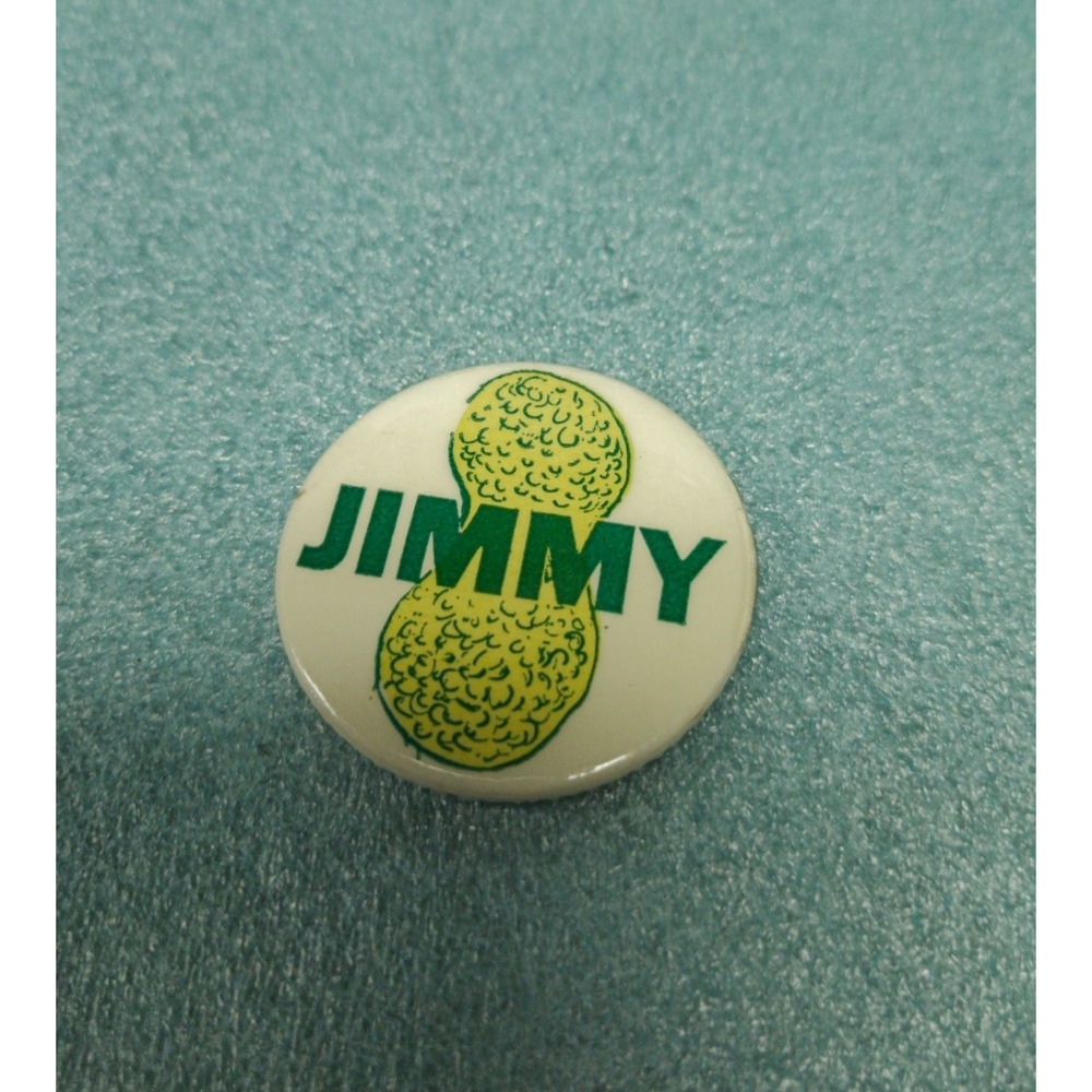 Vintage Jimmy Carter Peanut Political Campaign Button No Pinback 1.75 Inch